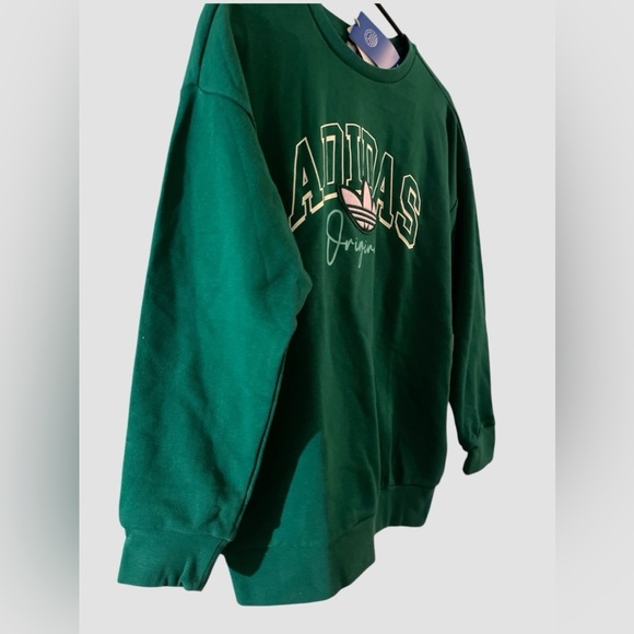 Adidas Originals Big Kids Collegiate Graphic Crewneck Sweatshirt Sz XL Green NWT - Picture 6 of 8